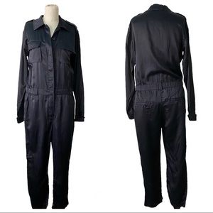 A.L.C. Black Silk Blend Jumpsuit